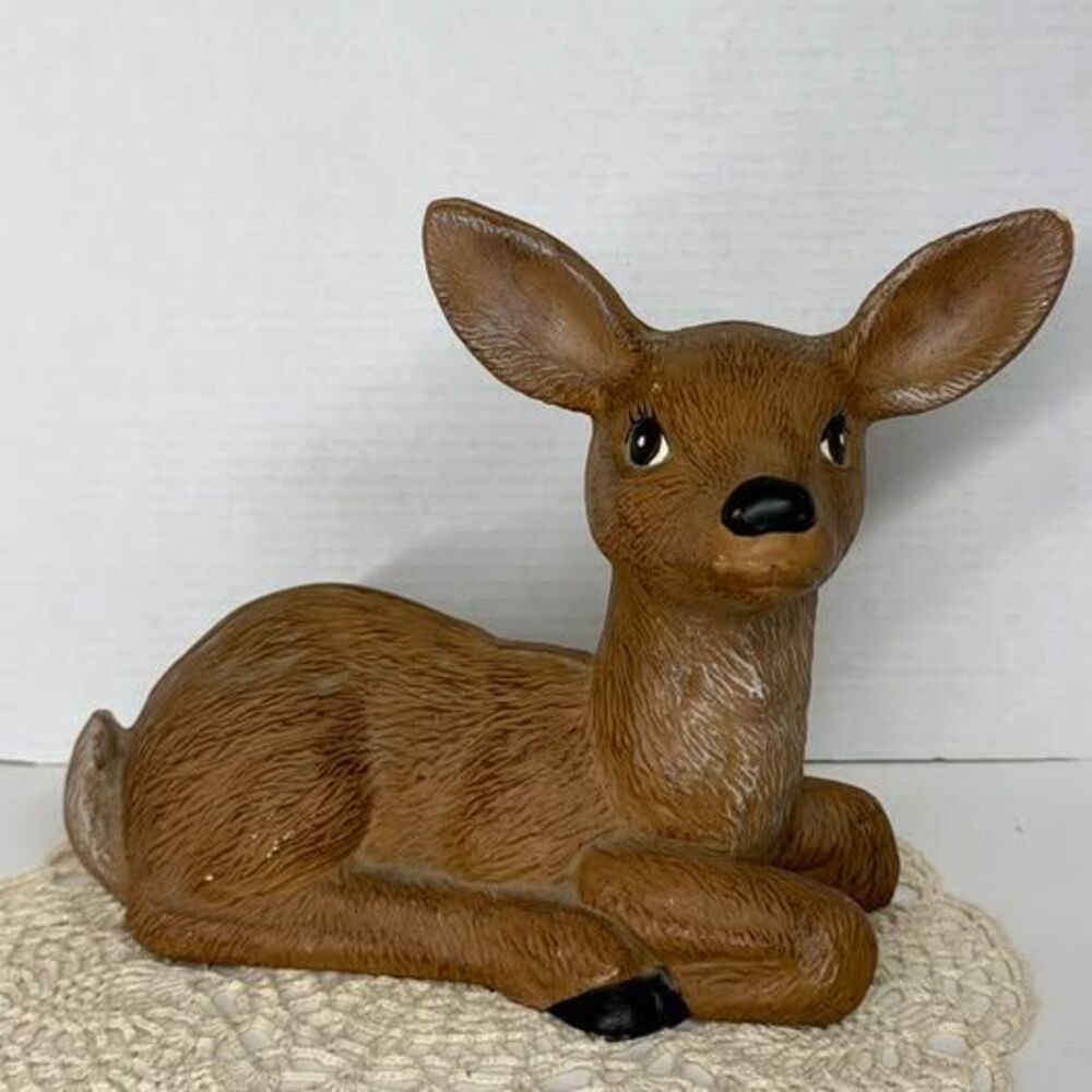 Vintage Ceramic Fawn Deer Figure